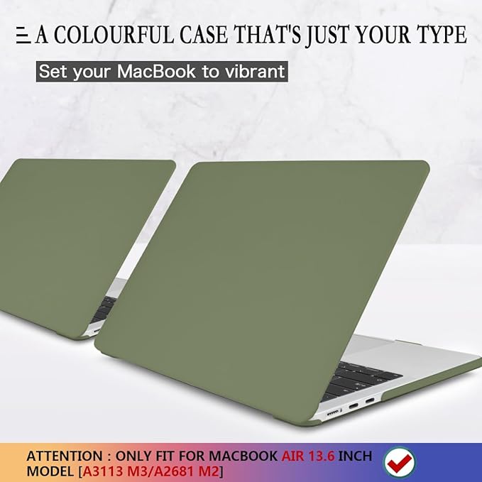 CISSOOK Compatible with MacBook Air 13.6 inch Case M4 A3240 M3 A3113 M2 A2681 - Image 3