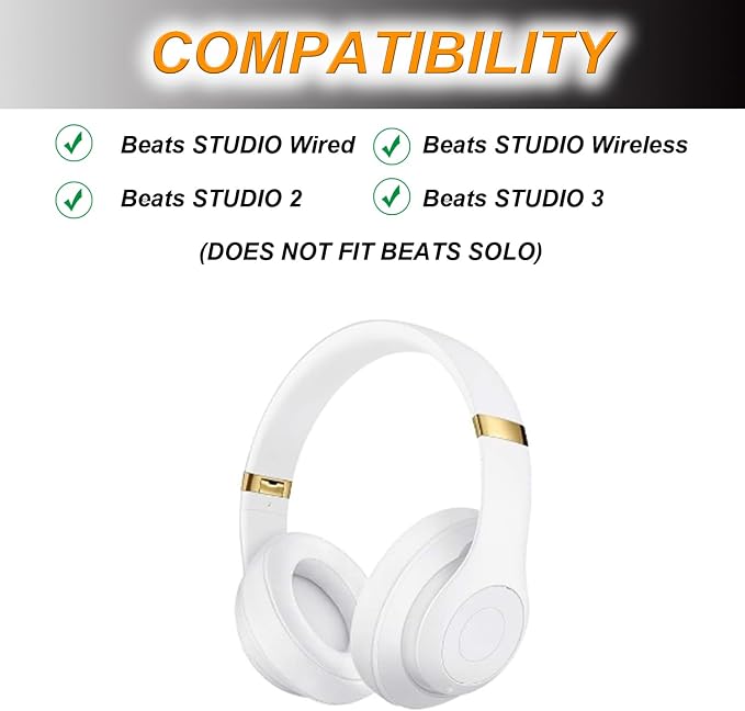 Replacement Ear Pads Cushions for Beats Studio（B0501、B0500），Beats Studio 2 & - Image 2