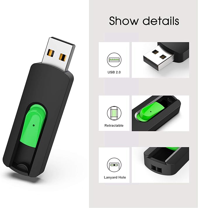 128GB Flash Drive Aiibe USB Flash Drive 128 GB Thumb Drive USB 2.0 Memory Stick - Image 3