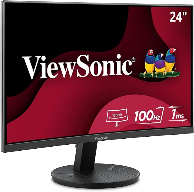 ViewSonic VA2416C 24 Inch Full HD 1080p Frameless Curved Monitor by ViewSonicCorporation