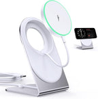Magnetic Wireless Charger Stand Certified 15W Fast Mag-Safe Charger by QYQBOON