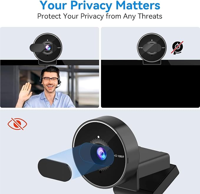EMEET C955 Webcam for PC, 1080P Webcam - Image 4