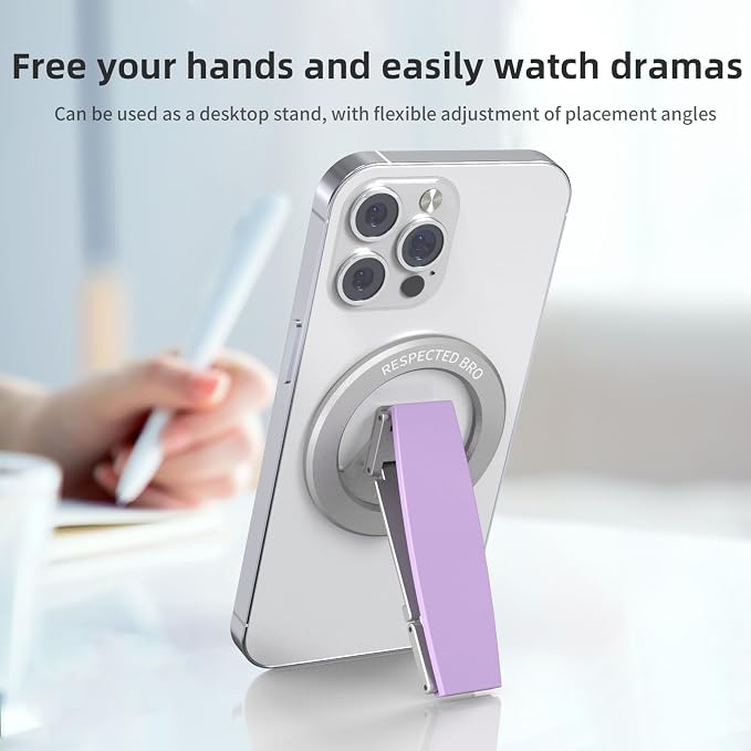 RESPECTED-BRO-Magnetic-Phone-Grip-Stand, Magnetic Phone Ring Holder Kickstand - Image 3