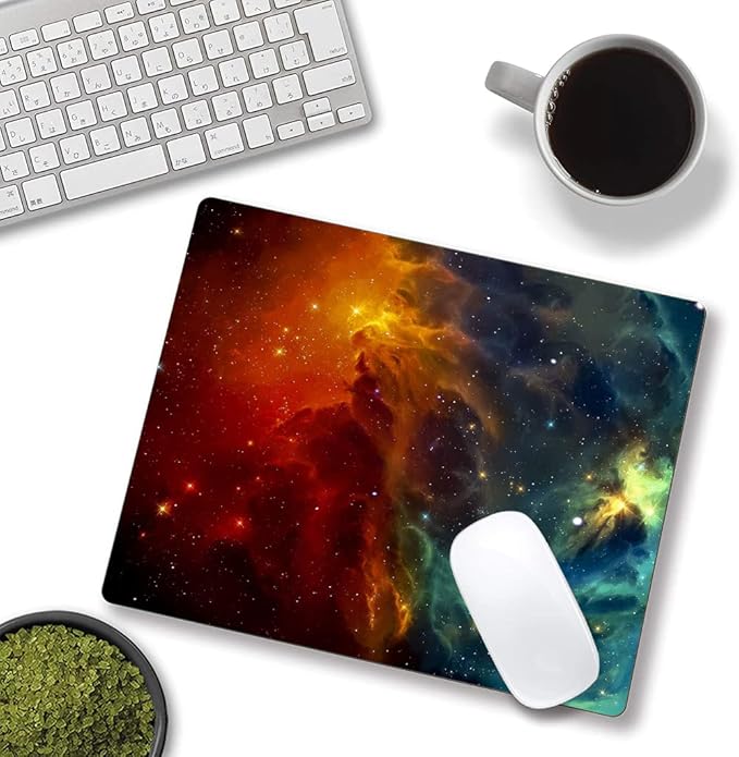 Mouse Pad, Galaxy Mouse Pad, Square Waterproof Mouse Pad Non-Slip Rubber Base - Image 4