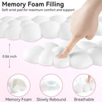 Cloud Wrist Rest for Computer Keyboard, 4-in-1 Memory Foam Leather Cloud - Image 4