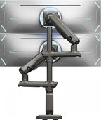 HUANUO Dual Monitor Arm for 13-49" Ultrawide Screens up to 40 lbs, Heavy Duty by HUANUO