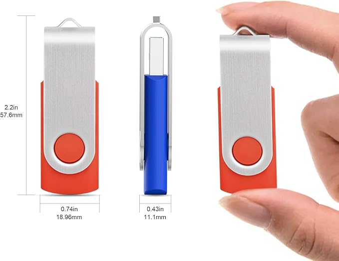 KOOTION 5 Pack 32GB USB 3.0 Flash Drives Swivel USB Stick Thumb Drives - Image 5