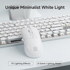 EWEADN Wired Typewriter Keyboard and Mouse Combo, Typewriter Style Mechanical - Image 3
