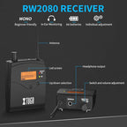 XTUGA RW2080 Wireless in Ear Monitor System 4 Bodypacks UHF IEM System - Image 3
