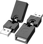 PANPEO 2 Pack USB 90 Degree Adapter, Rotating and Swivel Twist USB 2.0 Type A by PANPEO