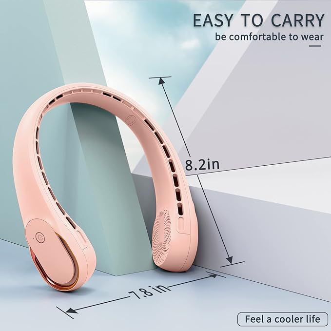 Portable Neck Fan, Neck Fans for Women, 4000 mAh Rechargeable Personal Fan - Image 6
