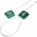 100 Green Steel Cable Seals by LeadSeals