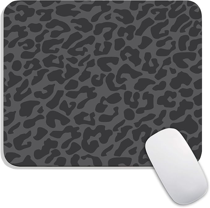 Square Mouse Pad Black Leopard, Personalized Premium-Textured Custom Mouse Mat by Armanza