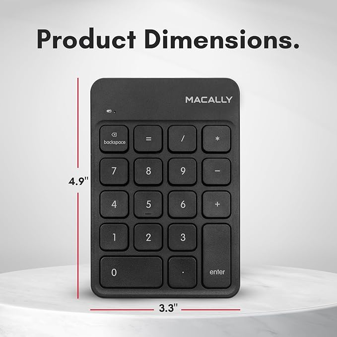 Macally Wireless Number Pad | Numeric Keypad | Wireless 10 Key - Image 7