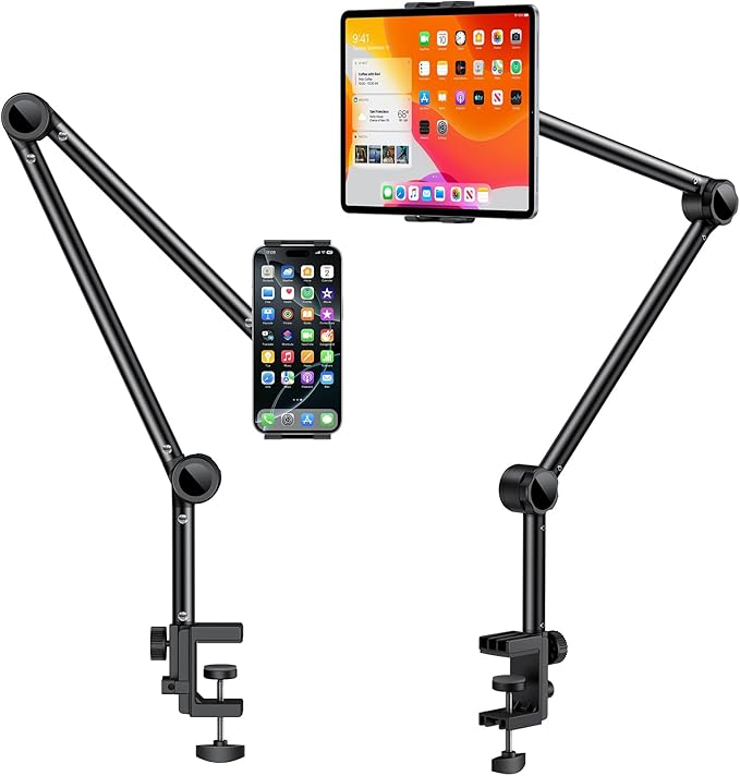 OMOTON Adjustable Tablet Stand for Desk, Tablet Mount for iPad, Phone Holder by OMOTON