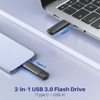JOIOT 64GB USB C Flash Drive Dual USB 3.0 Flash Drive Type C + USB A Portable - Image 3
