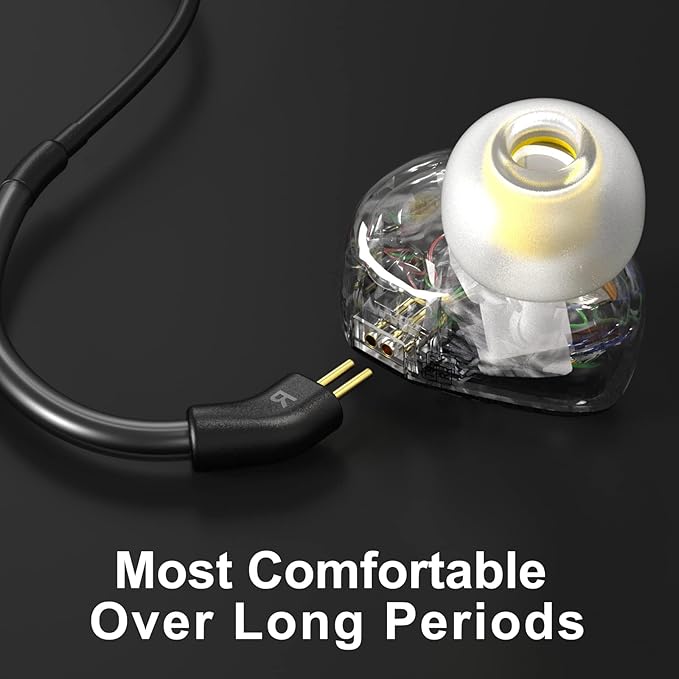 Xvive T9 in-Ear Monitor Headphones Dual Knowles BA Drivers IEM - Image 3
