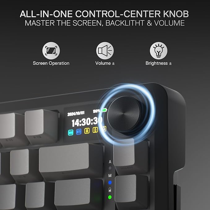 Redragon K724 PRO Wireless Gasket Gaming Keyboard w/Hype 1.14’’ TFT Screen & - Image 5