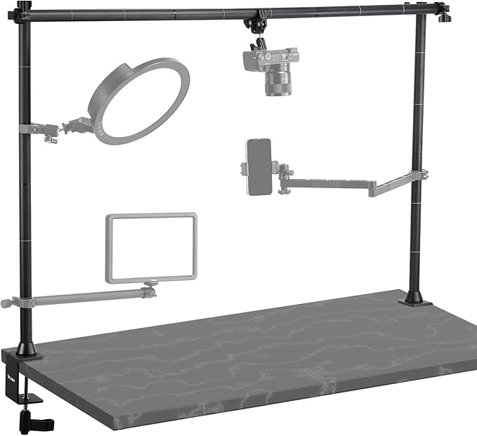 JUSMO LS15 Desk Overhead Camera Mount Rig Top-Down Shots, Professional Aluminum by JUSMODirect