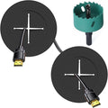 TV Wire Hider Kit for Wall Mount TV, Includes 2 Pass Throughs and Hole Saw by Riozoo%C2%AE-EmbellishYouLife
