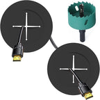 TV Wire Hider Kit for Wall Mount TV, Includes 2 Pass Throughs and Hole Saw by Riozoo%C2%AE-EmbellishYouLife