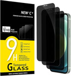 NEW'C 3 Pack Privacy for iPhone 12 Mini Screen Protector, Enhanced 28-Degree by NEWC
