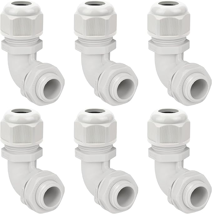 LeMotech M20 Cable Gland, 90 Degree Adjustable 9-14mm Strain Relief, Cord by LeMotech