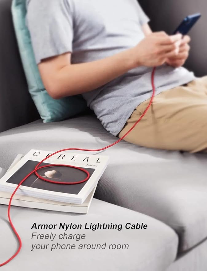 USB to Lightning Cable 6FT, Heavy Duty iPhone Cables Braided Fast iPhone - Image 7