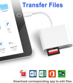 CF SD Card Reader for iPhone iPad, 3 in 1 Compact Flash Memory Card Reader - Image 5