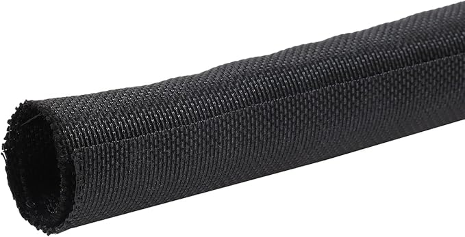 Wire Split Loom Wrap Cable Management Sleeves Automotive Black Woven Mesh by Sunnarepoon
