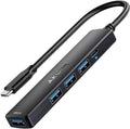 USB C Hub with USB C Powered/Data Port, USB Extender by AKWOR