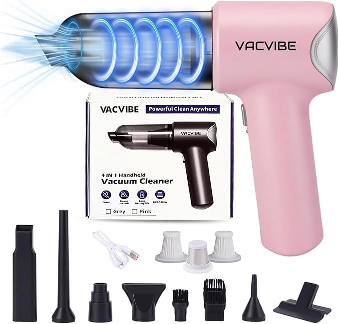 Handheld Car Vacuum Cleaner, 21000PA 4 in 1 Portable Rechargeable Brushless by Unknown