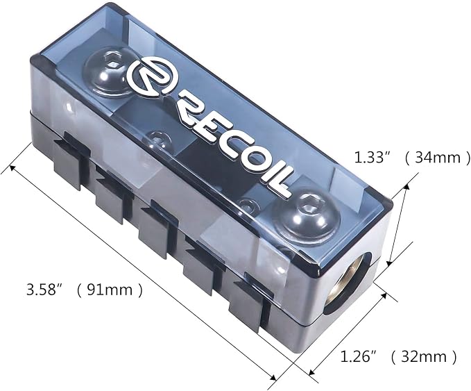 RECOIL MFHA-2 2 Packs Fuseholder 0/2/4 Gauge Modular Inline ANL & Mini-ANL Fuse - Image 7