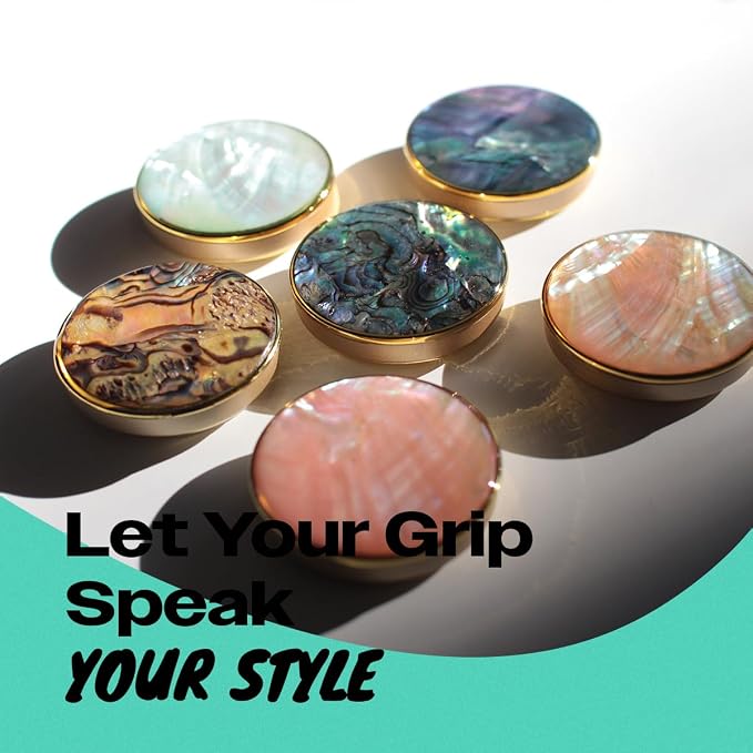OnTheGrip Cute Natural Seashell Design Round Shape Collapsible Mobile Phone - Image 3