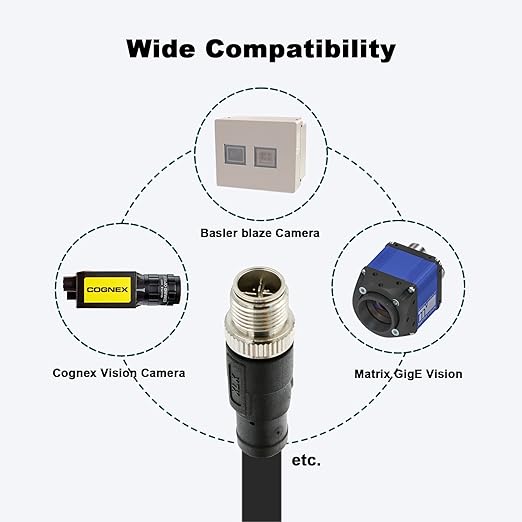 Alvin's Cables M12 X Coded 8 Pin Male to RJ45 Shielded Ethernet Cable M12 8 - Image 3