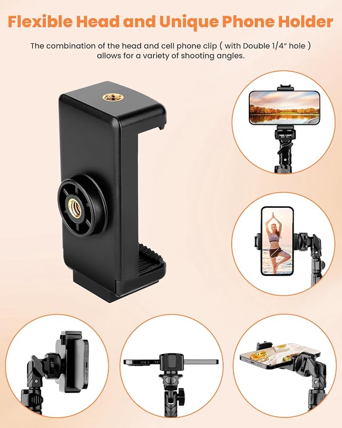 Victiv 71" Phone Tripod, Camera Stand Tripod - Image 6