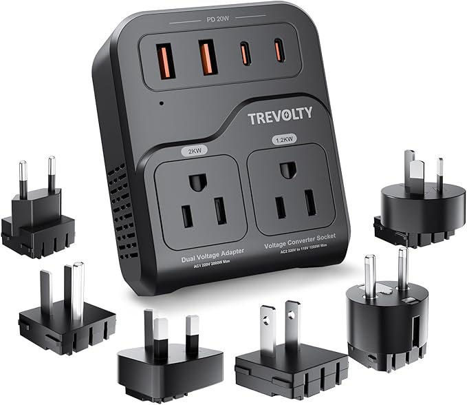 2000W Voltage Converter US to Europe, 220V to 110V Converter by VoltageConverter