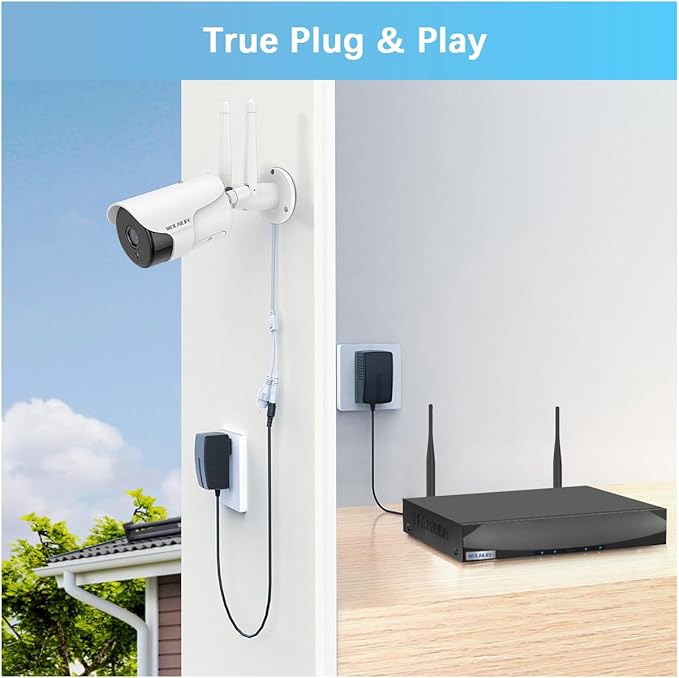 WEILAILIFE 【2-Way Audio】 Outdoor Wireless Security Camera System, Wireless DVR - Image 7