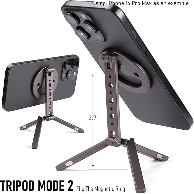 Magnetic Tripod for iPhone 12/13/14/15/16 & MagSafe Cases | Handy Phone Stand | - Image 4