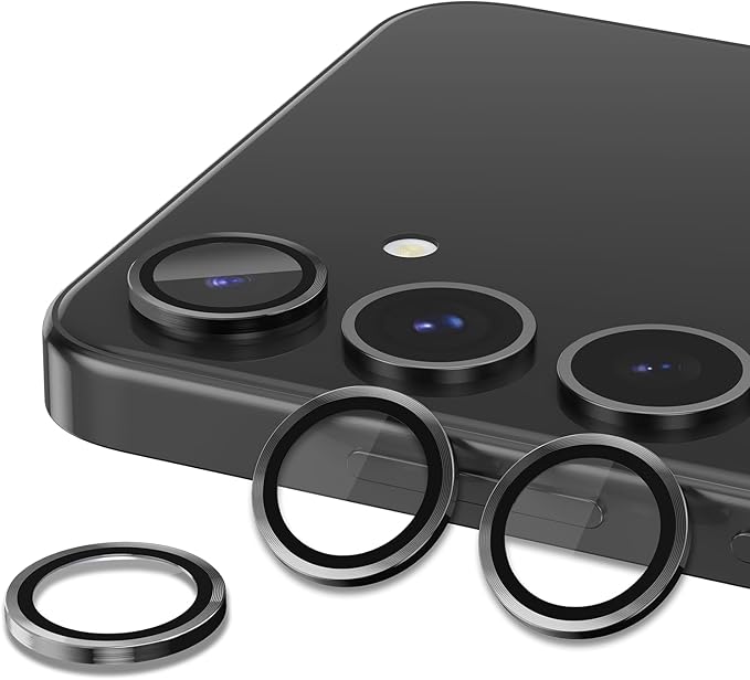 for Samsung Galaxy S24 FE Camera Lens Protector, Individual Metal Ring Tempered - Image 2