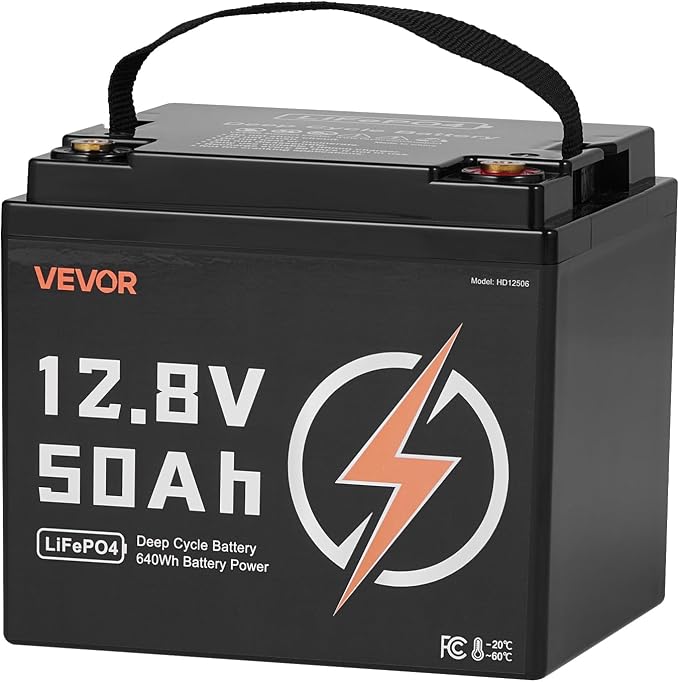 VEVOR 12V 50Ah LiFePO4 Battery, Deep Cycle Lithium Iron Phosphate Battery - Image 9