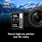 Lexar 128GB Professional Silver SD Card, - Image 3