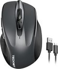 TECKNET Wireless Mouse Rechargeable, 2.4G USB-A Silent Mouse, Quiet Click by Tecknet