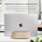 HumanCentric Vertical Laptop Stand in Maple Wood, Upright Adjustable Holder and - Image 4