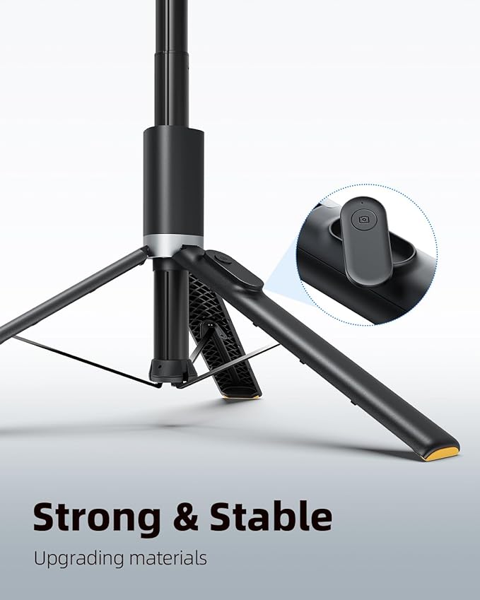 TODI 63" Cell Phone Selfie Stick Tripod, Portable Tripod - Image 2