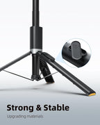 TODI 63" Cell Phone Selfie Stick Tripod, Portable Tripod - Image 2