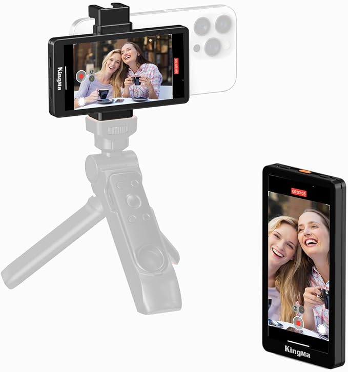King Ma 5" Phone Vlog Selfie Monitor Screen, Back Camera Monitor by KingMa
