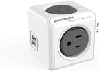 Allocacoc PowerCube Original USB; 4 Outlets Surge Protector 2 USBs Cubic Multi by Allocacoc