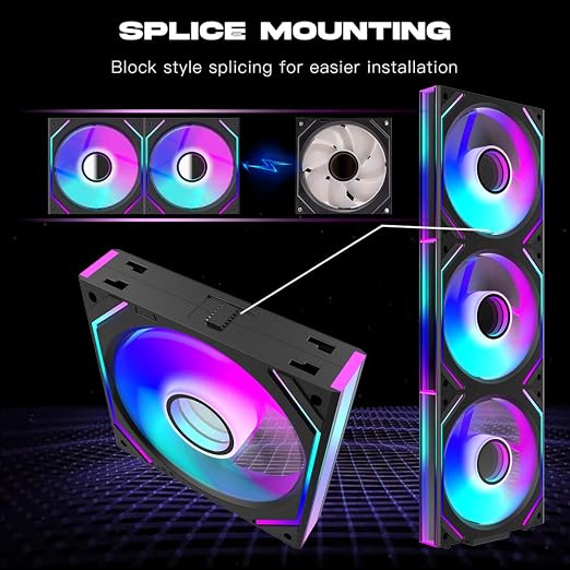 Jungle Leopard Interstellar V2 120mm PC Reverse Blade Case Fan Infinity Mirror - Image 6