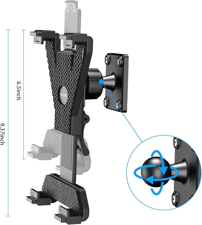 PLDHPRO Tablet Wall Mount, 360° Rotation Universal iPad Holder Stand Compatible - Image 5